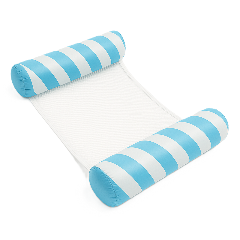 Waterhangmat 2-zijdig Diagonale streep - Lichtblauw